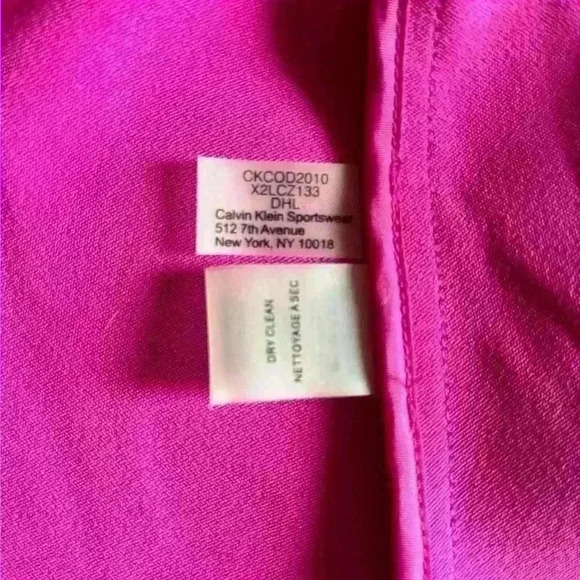 Calvin Klein Magenta Moto Jacket EUC gold hardware size tag removed- size est L - Picture 7 of 15